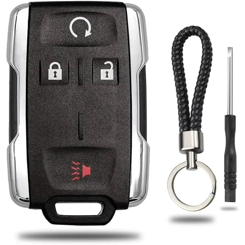 4-Button Keyless Entry Remote Key Fob Shell Replacement -Fits Chevy Silverado/Colorado, GMC Sierra 1500/2500/3500 HD/Canyon (2014-2021)