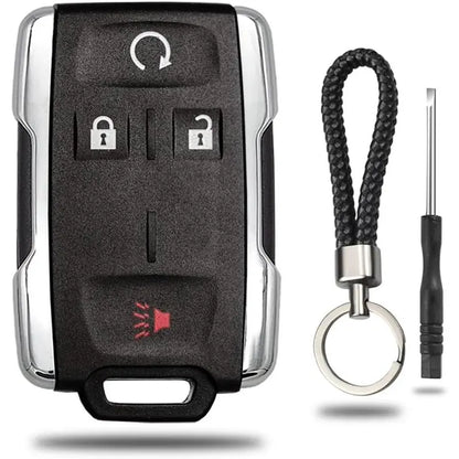 4-Button Keyless Entry Remote Key Fob Shell Replacement -Fits Chevy Silverado/Colorado, GMC Sierra 1500/2500/3500 HD/Canyon (2014-2021)