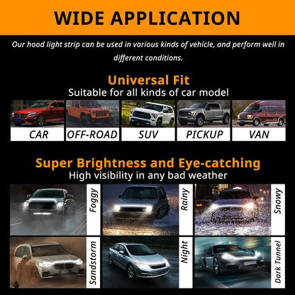 71” High Brightness Automotive Hood Gap LED Strip