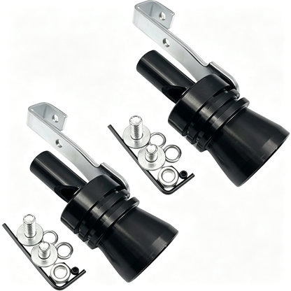 2Pcs XL Size Aluminum Alloy Universal Turbo Sound Exhaust Muffler Pipe Whistle
