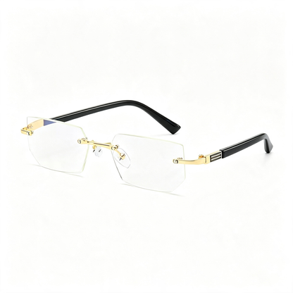 Rimless Photochromic Sunglasses for Men Women Rectangle Reading Glassess