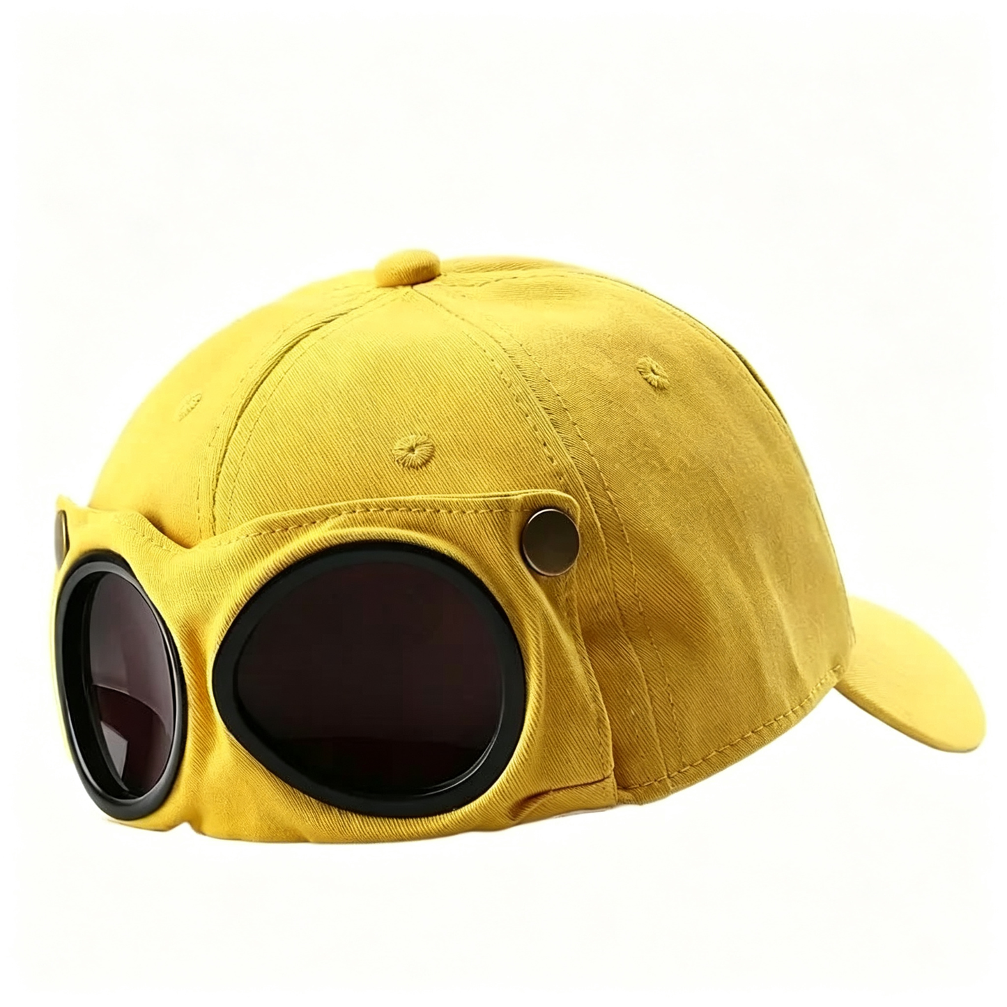 Detachable Goggle Pilot Baseball Cap Vintage Hat for Street Fashion & Daily Outfit