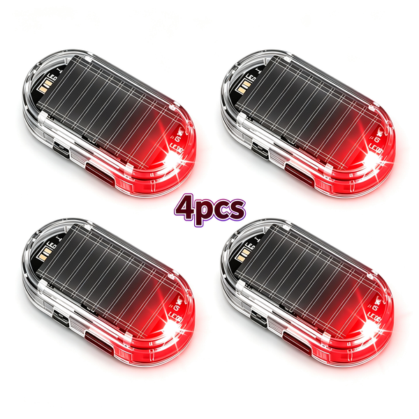 4PCS Solar Powered Fake Car Alarm Light Auto Light Sensor