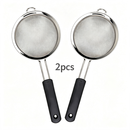 Fine Mesh Strainer - 3.4 Inch Round Sieve - Tea Strainers Soft-boiled Egg Magic Tool