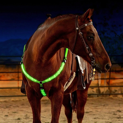 Adjustable LED Horse Breastplate Collar Harness Tack