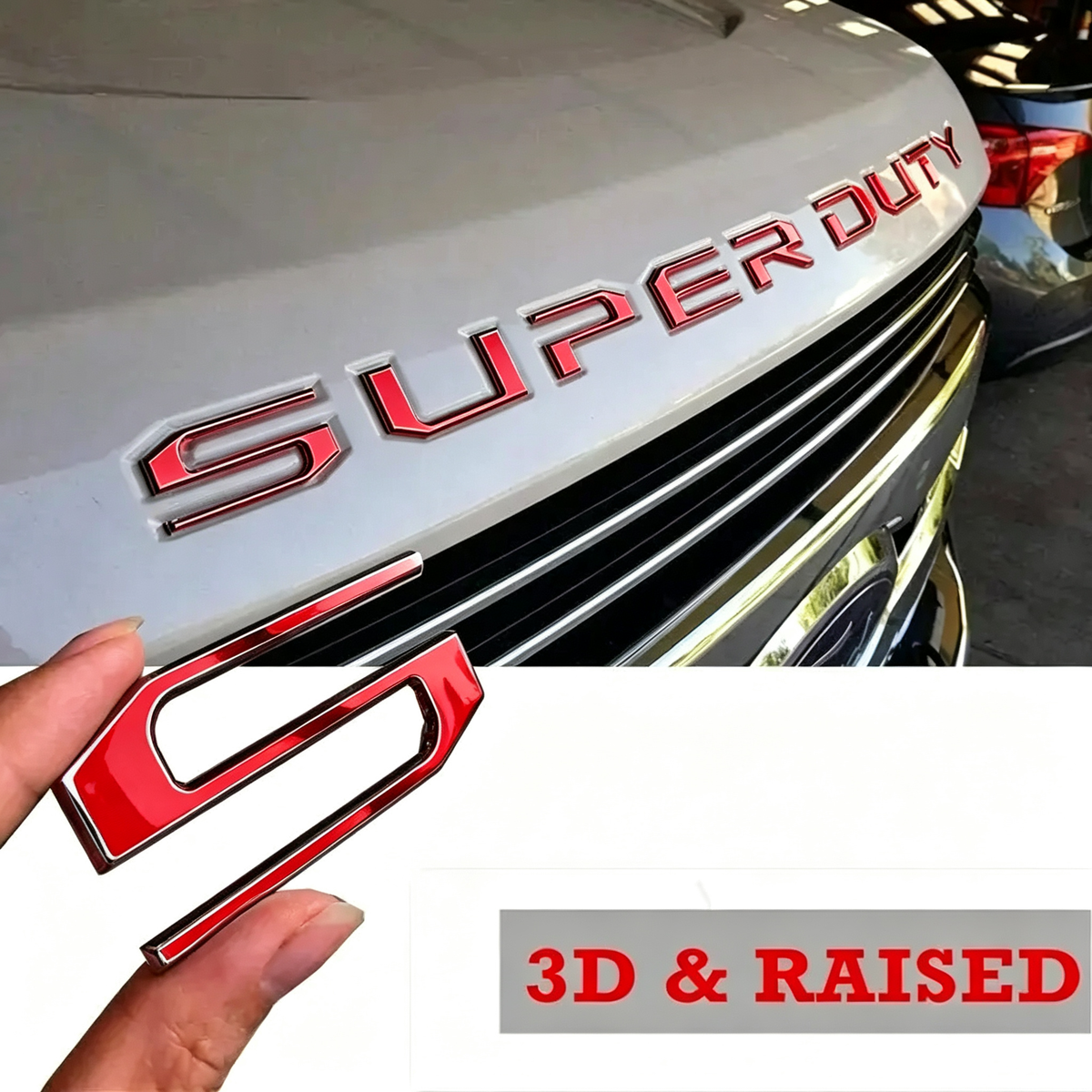For 2017- 2022 Models ONLY!3D Raised Super Duty Insert Letter Emblem Decal