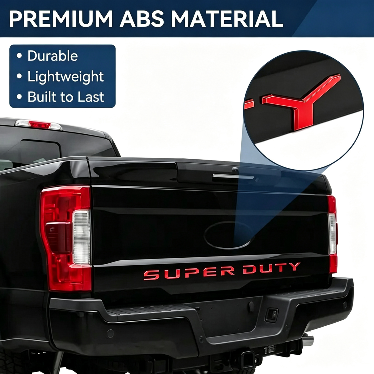For 2017- 2022 Models ONLY!3D Raised Super Duty Insert Letter Emblem Decal