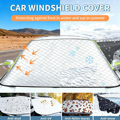 Car Windshield Protector Cover, Waterproof for Snow Ice Frost Dust Rain