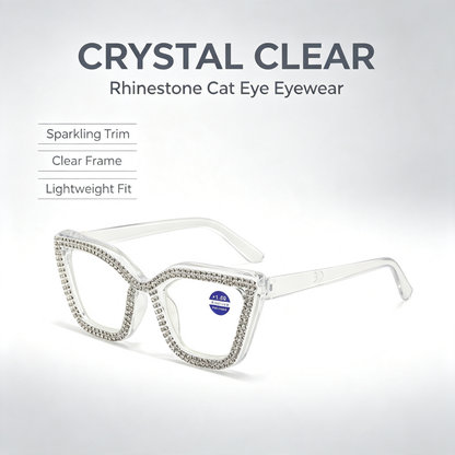 Rhinestone bling Diamond Reading Glasses Square Blue Light Blocking Readers