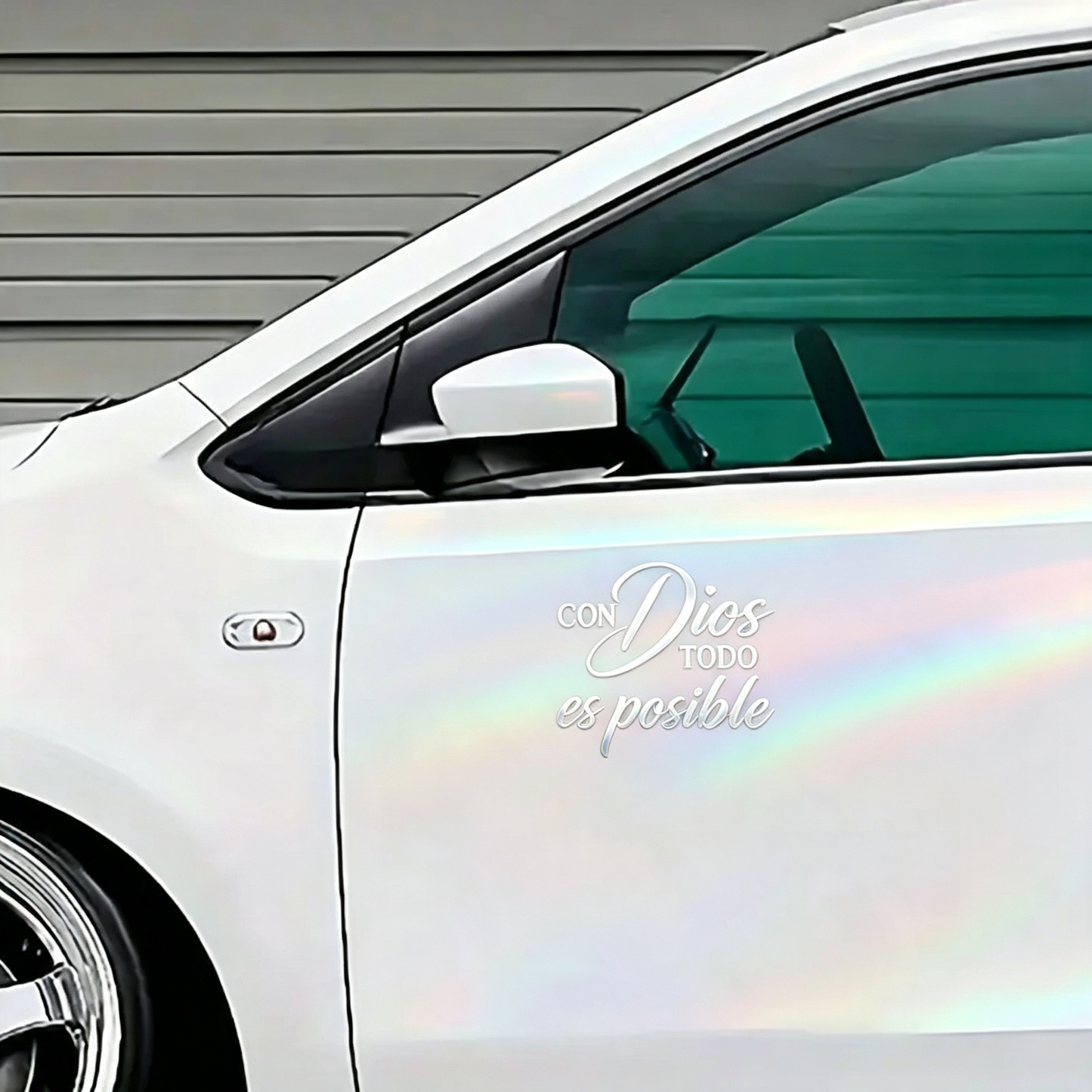 5PCS Con Dios Todo Es Posible Spanish Inspirational Faith Decal Cute Durable Vinyl Sticker