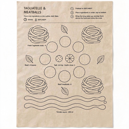 24pcs Recipe‐Printed Baking Paper Convenient Home Oven Cooking Sheet