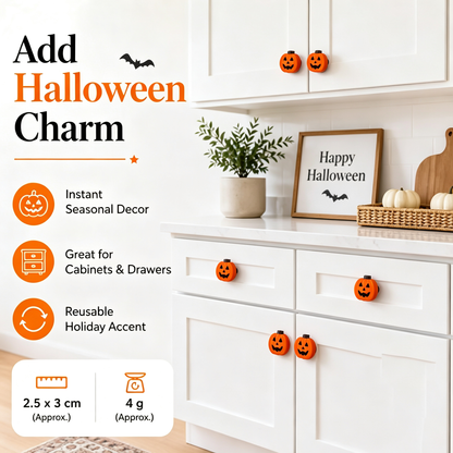 10‑Pack Halloween Jack‑O‑Lantern Decorative Knob Covers
