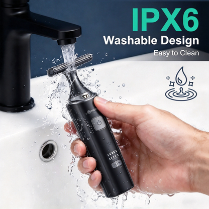 4-in-1 Adjustable Cordless Electric Men's Foil Shaver & Barber Trimmer Kit