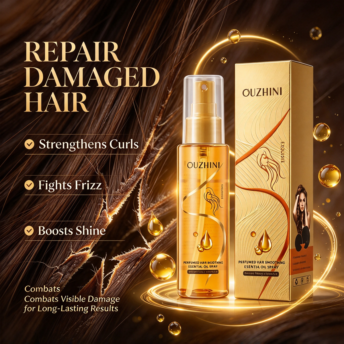 New Moisturizing Scented Alcohol-Free Perfumed Hair Care Oil Spray