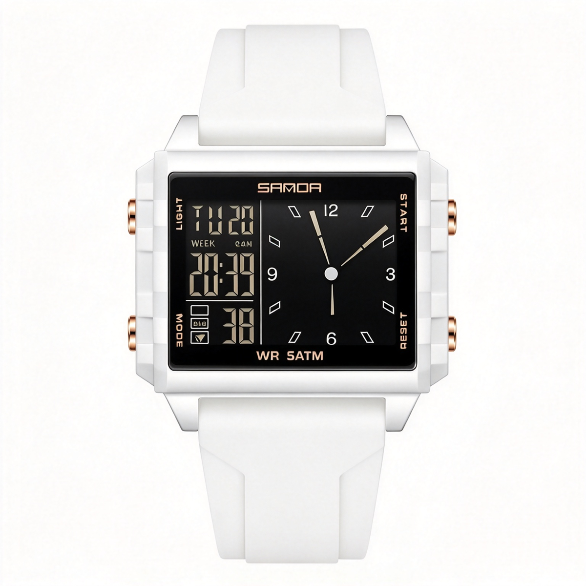 Unisex Analog-Digital Fashion Watch, Waterproof Luminous Multi-Function