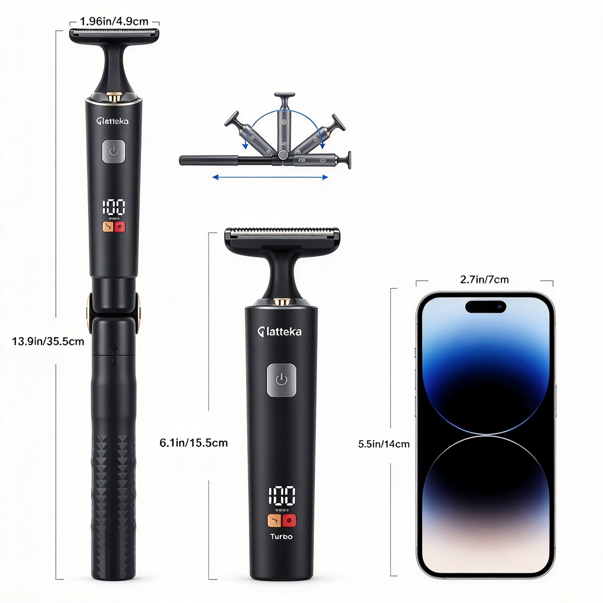 4-in-1 Adjustable Cordless Electric Men's Foil Shaver & Barber Trimmer Kit
