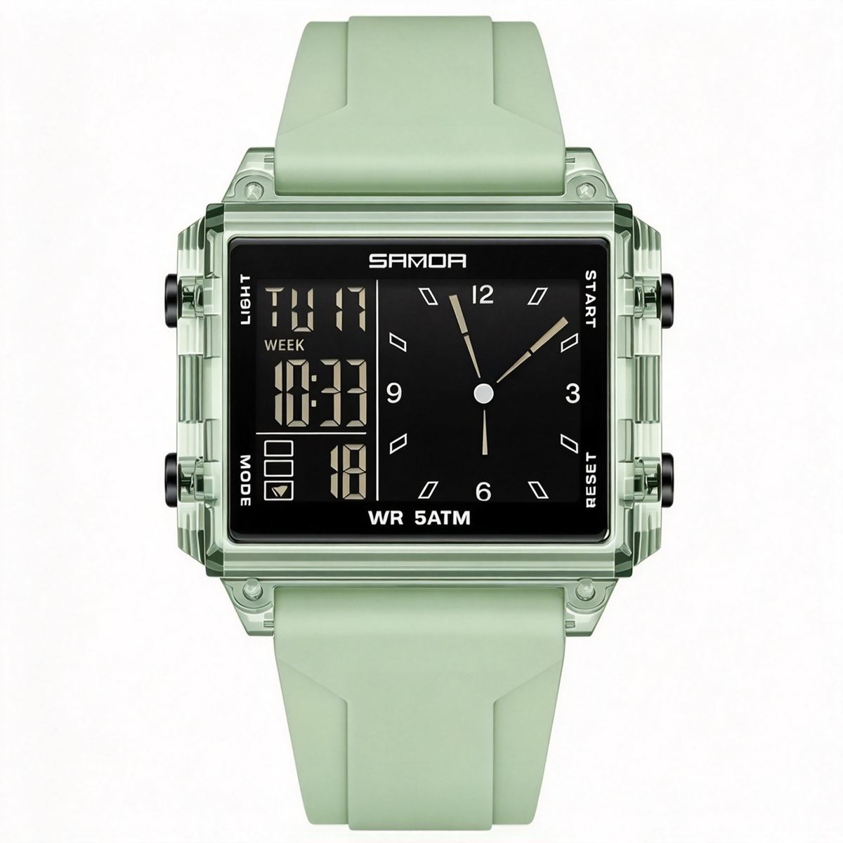 Unisex Analog-Digital Fashion Watch, Waterproof Luminous Multi-Function