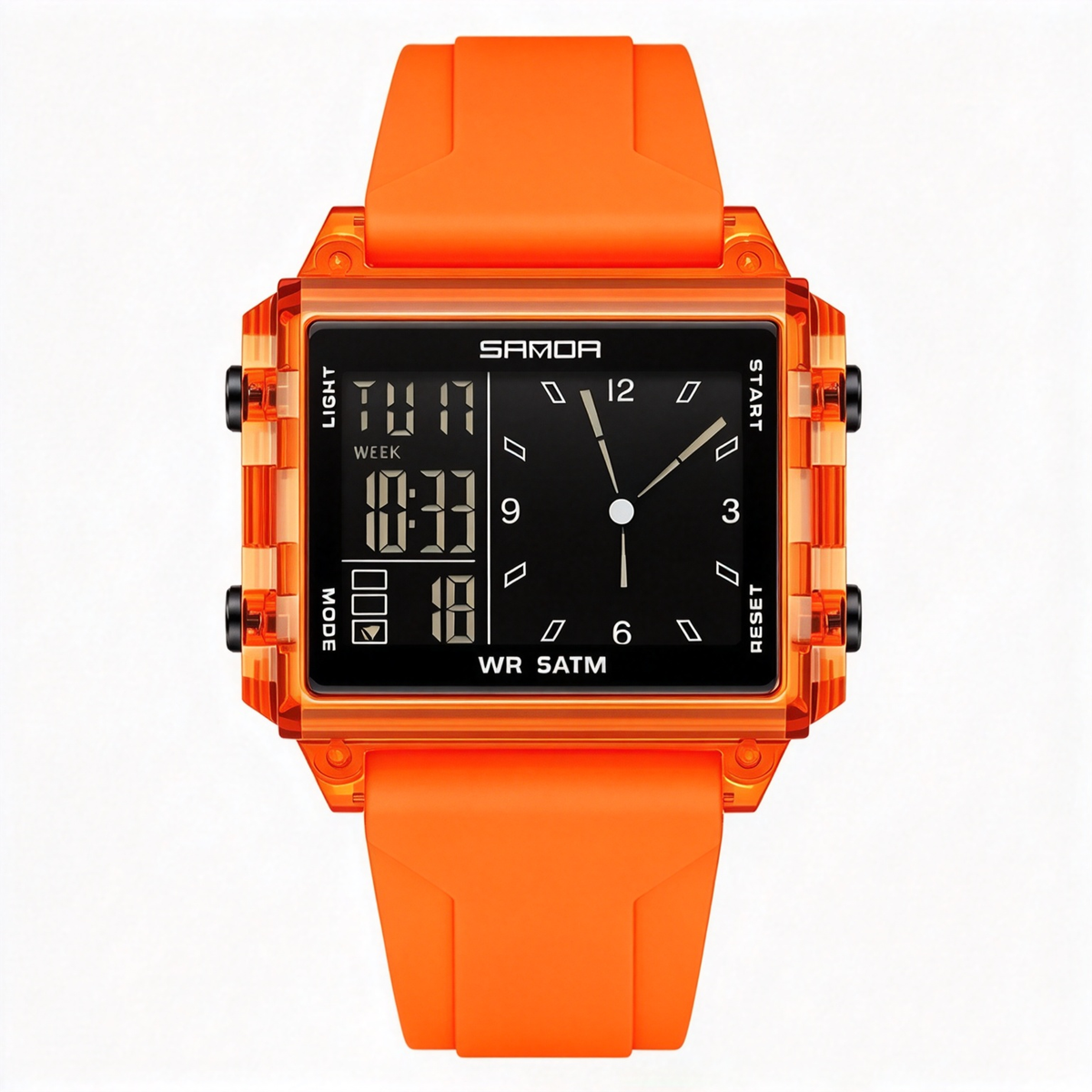 Unisex Analog-Digital Fashion Watch, Waterproof Luminous Multi-Function