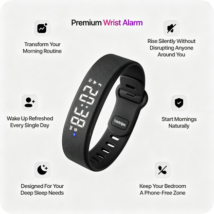 Silent Vibration Alarm Clock - Wrist-Worn Wake-Up Device