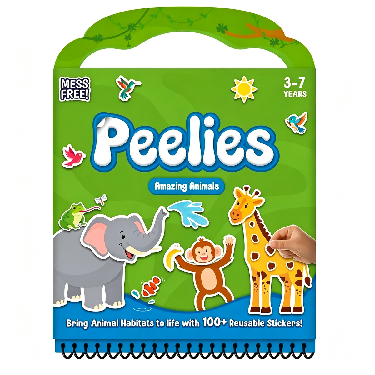 DIY Scrapbooking Kit Reusable 100+ Sticker Activity Book Mess-Free