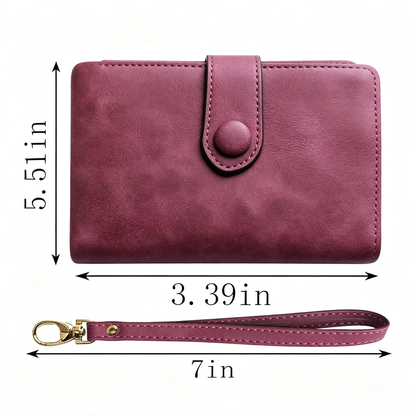 Women's RFID Slim Card Holder Wallet | Thin Bifold Multi Card Case with Zipper