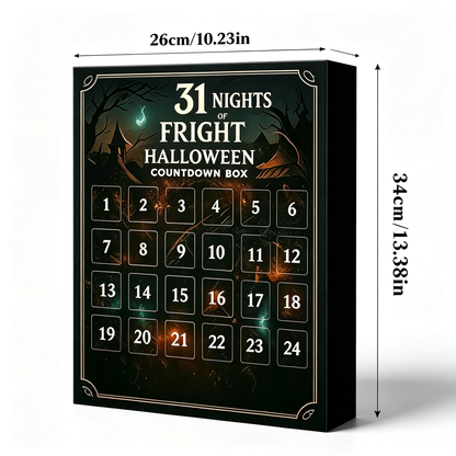 Halloween Countdown Box with Figurines - Advent Calendar Scary Mini Dolls Gift Boxs
