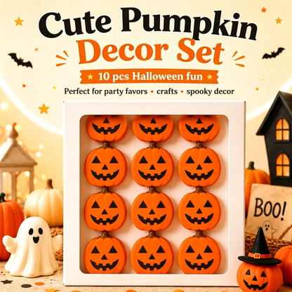 10‑Pack Halloween Jack‑O‑Lantern Decorative Knob Covers
