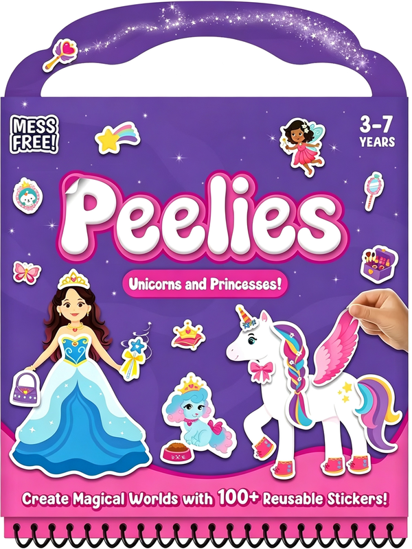 DIY Scrapbooking Kit Reusable 100+ Sticker Activity Book Mess-Free