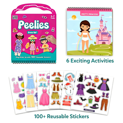 DIY Scrapbooking Kit Reusable 100+ Sticker Activity Book Mess-Free