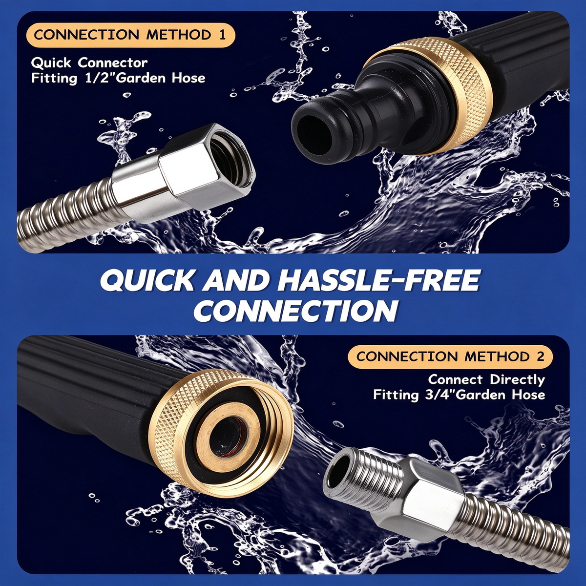 Upgraded Jet Nozzle Power Washer for Garden Hose