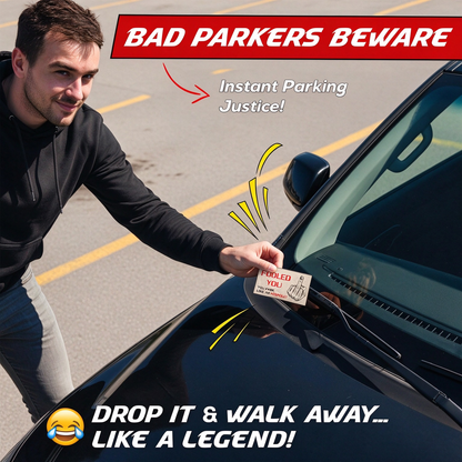 50 Pack You Park Like An A-hole Bad Parking Prank Cards Funny