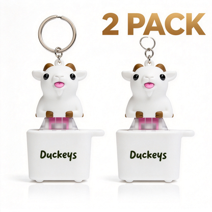 2Pack Seagull MINE! Button Keychain with Real Sound Effect and LED Light