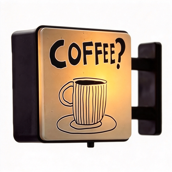 LED Coffee Corner Light Sign Fridge Magnet