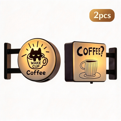 LED Coffee Corner Light Sign Fridge Magnet