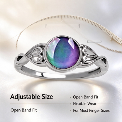 Stylish and Creative Sweet-Style Color-Changing Mood Stone Ring