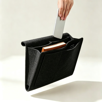 Bedside Caddy, 5 Pockets Felt Bedside Storage Organizer, Hanging Storage Organizer