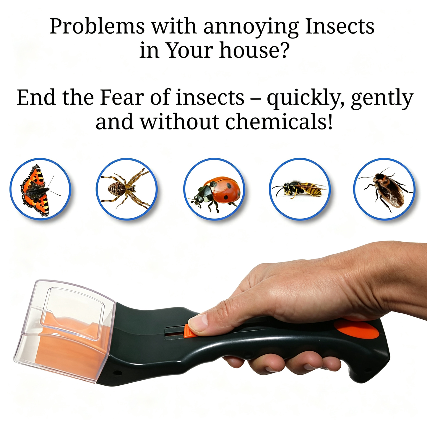 Quick Catch-Observe-Release 5X Magnifying Glass Quick-Release Bug Catcher Tool
