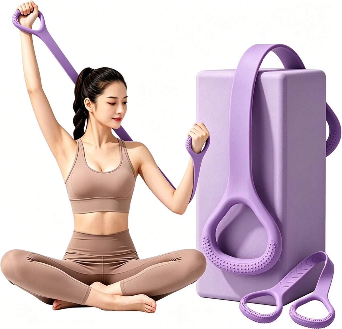 Women's Silicone Figure 8 Resistance Bands - Adjustable Intensity