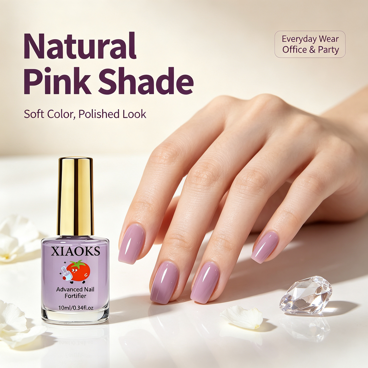 2Pcs Get Strong Nail Strengthener, Fast Drying & Long Lasting Glossy Finish