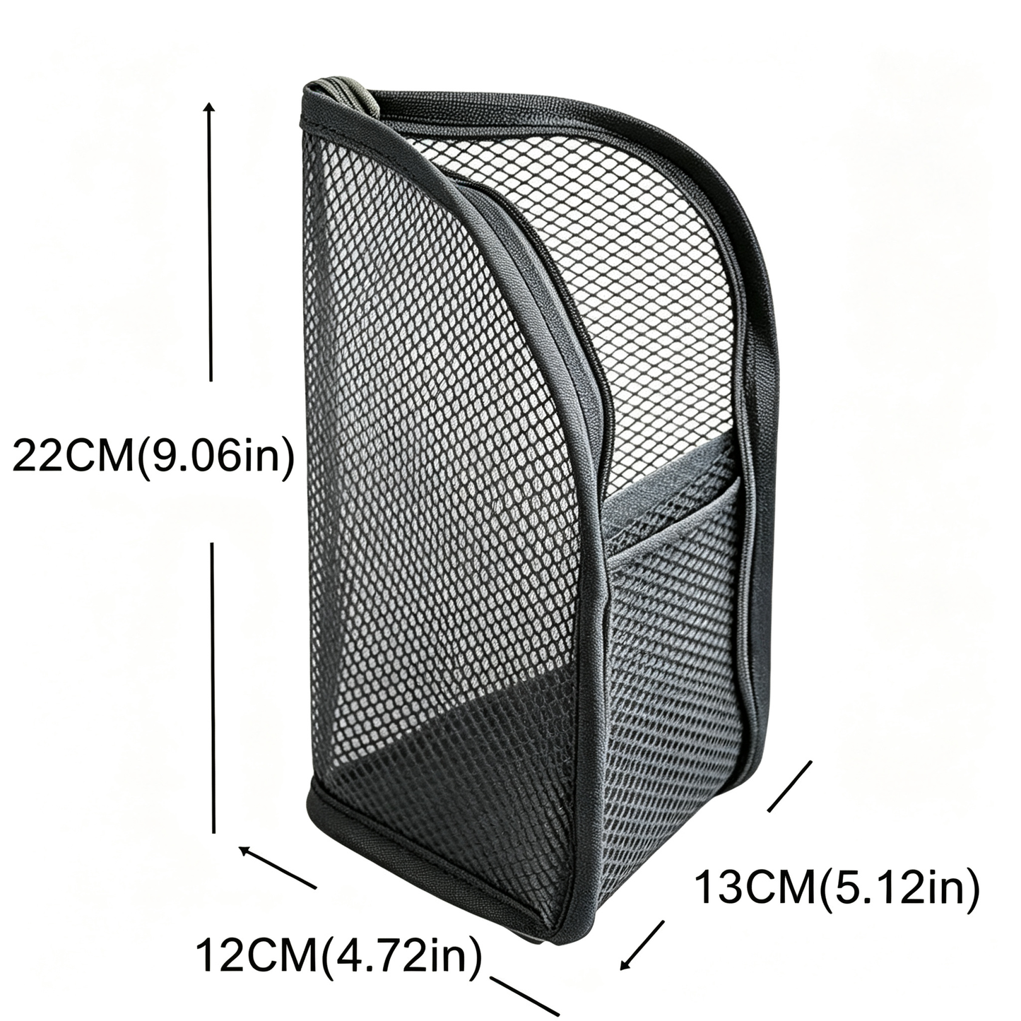 Standing Travel Toiletry Bag, Portable Mesh Cosmetic Organizer