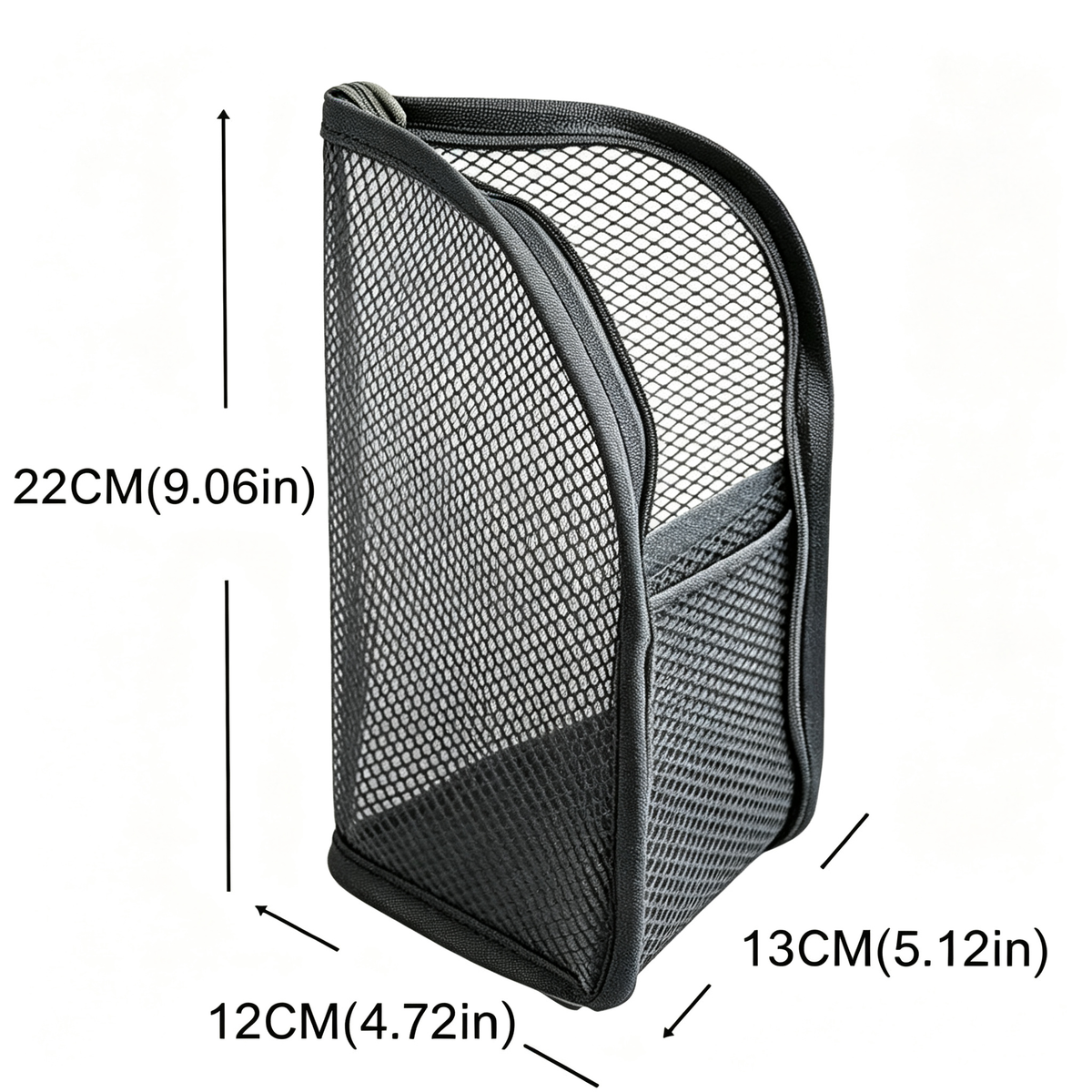 Standing Travel Toiletry Bag, Portable Mesh Cosmetic Organizer