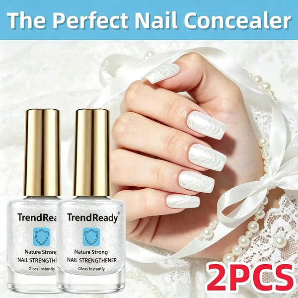 2PCS Pearly Silver Shimmer Liquid Nail Enhancer Coating Quick-drying