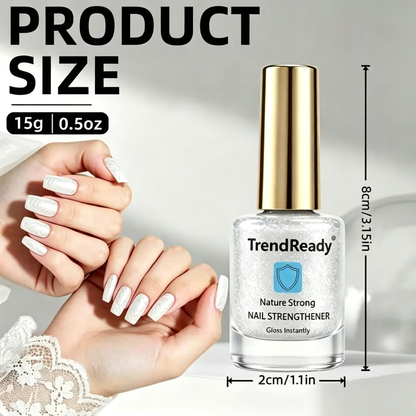 2PCS Pearly Silver Shimmer Liquid Nail Enhancer Coating Quick-drying