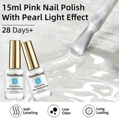 2PCS Pearly Silver Shimmer Liquid Nail Enhancer Coating Quick-drying