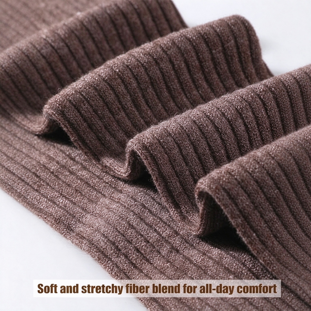 Women's 5-Pairs Thick Cute Slim-Fit Solid Color Calf Boot Socks