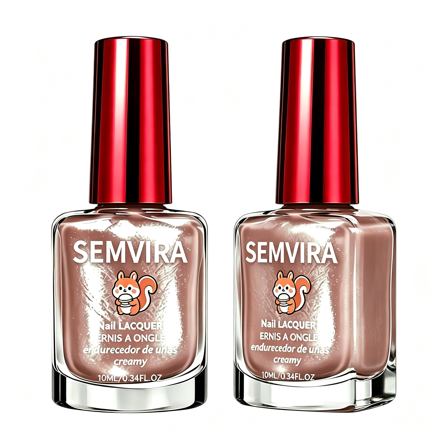 2PCS Milky Pearl White Nail Polish – Luxury Nude Chrome Finish Quick Dry