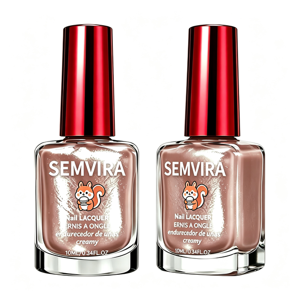 2PCS Milky Pearl White Nail Polish – Luxury Nude Chrome Finish Quick Dry