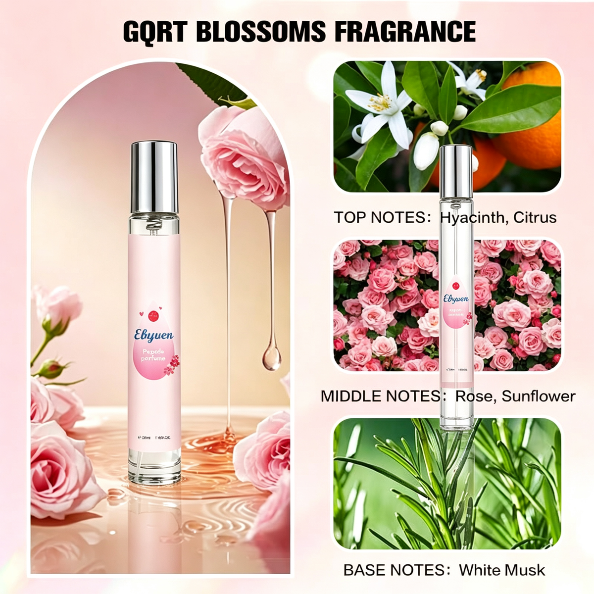 Natural Fragrance Women's Perfume, Delicate Fresh Scent