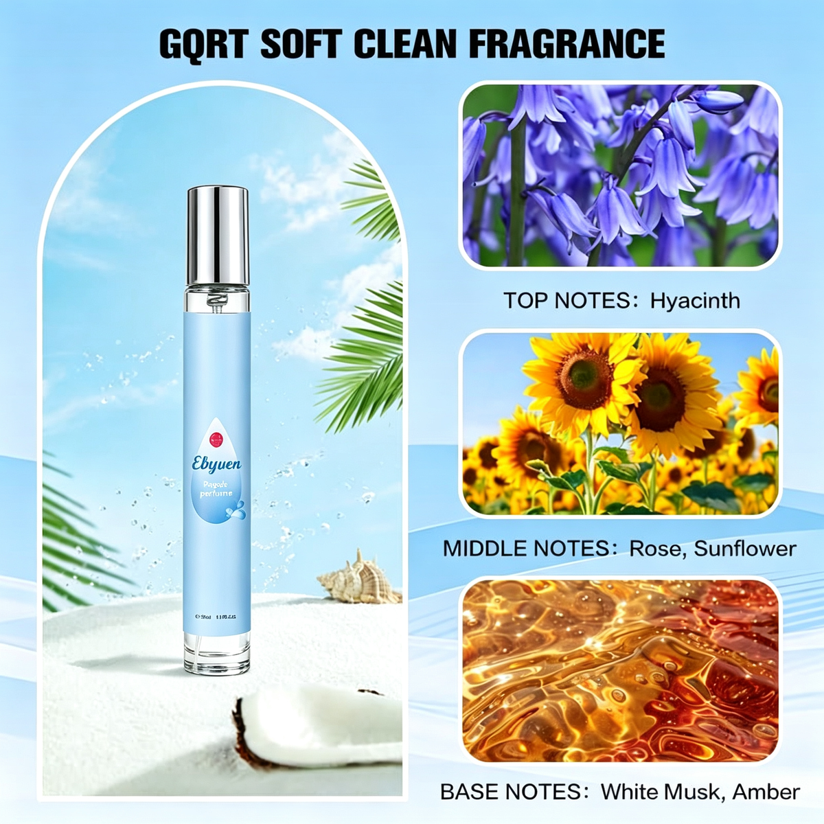 Natural Fragrance Women's Perfume, Delicate Fresh Scent
