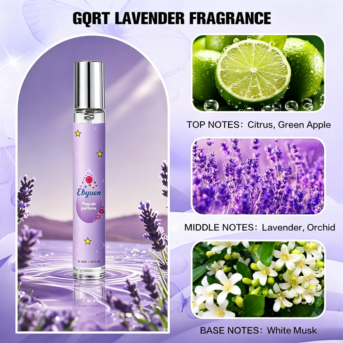 Natural Fragrance Women's Perfume, Delicate Fresh Scent